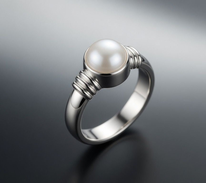 Moon Pearl Ring