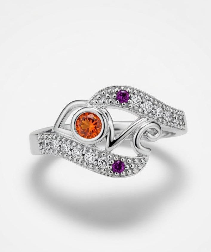 Aroka Crystal Wave Ring